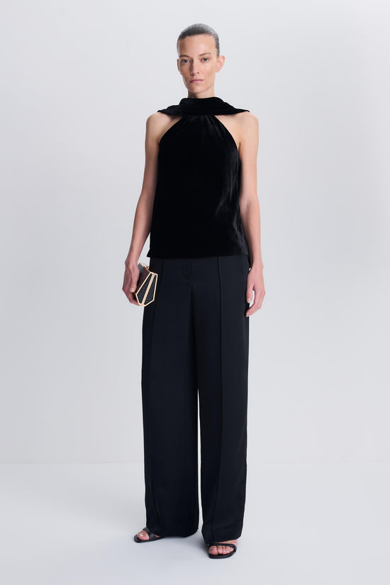 Scarlett Draped Velvet Cape Top