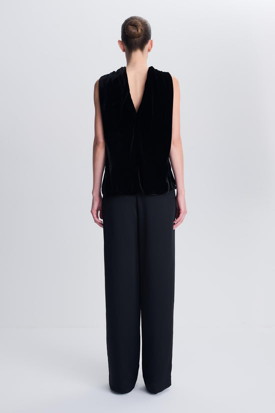 Scarlett Draped Velvet Cape Top