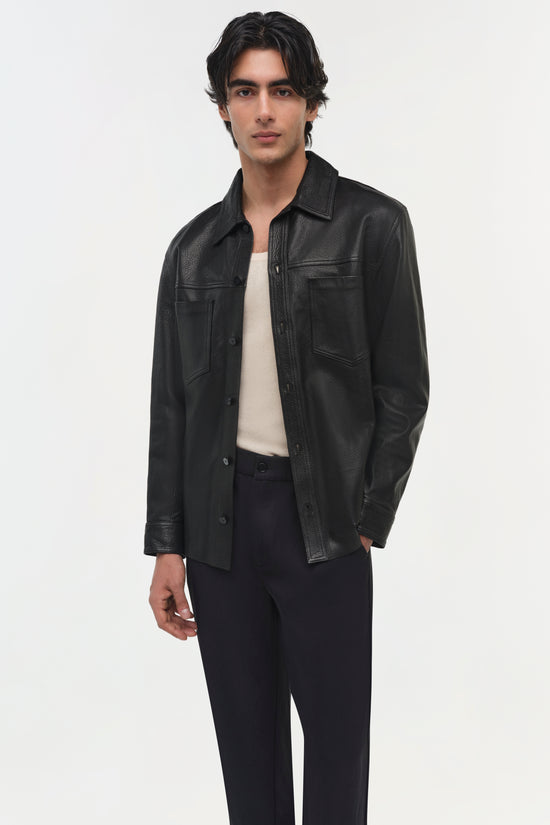 Gibson Leather Shirt Jacket