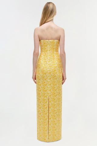 Savia Strapless Embellished Gown
