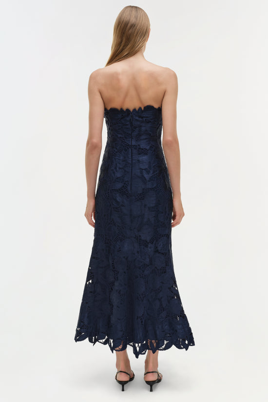 Valletta Strapless Embroidered Dress