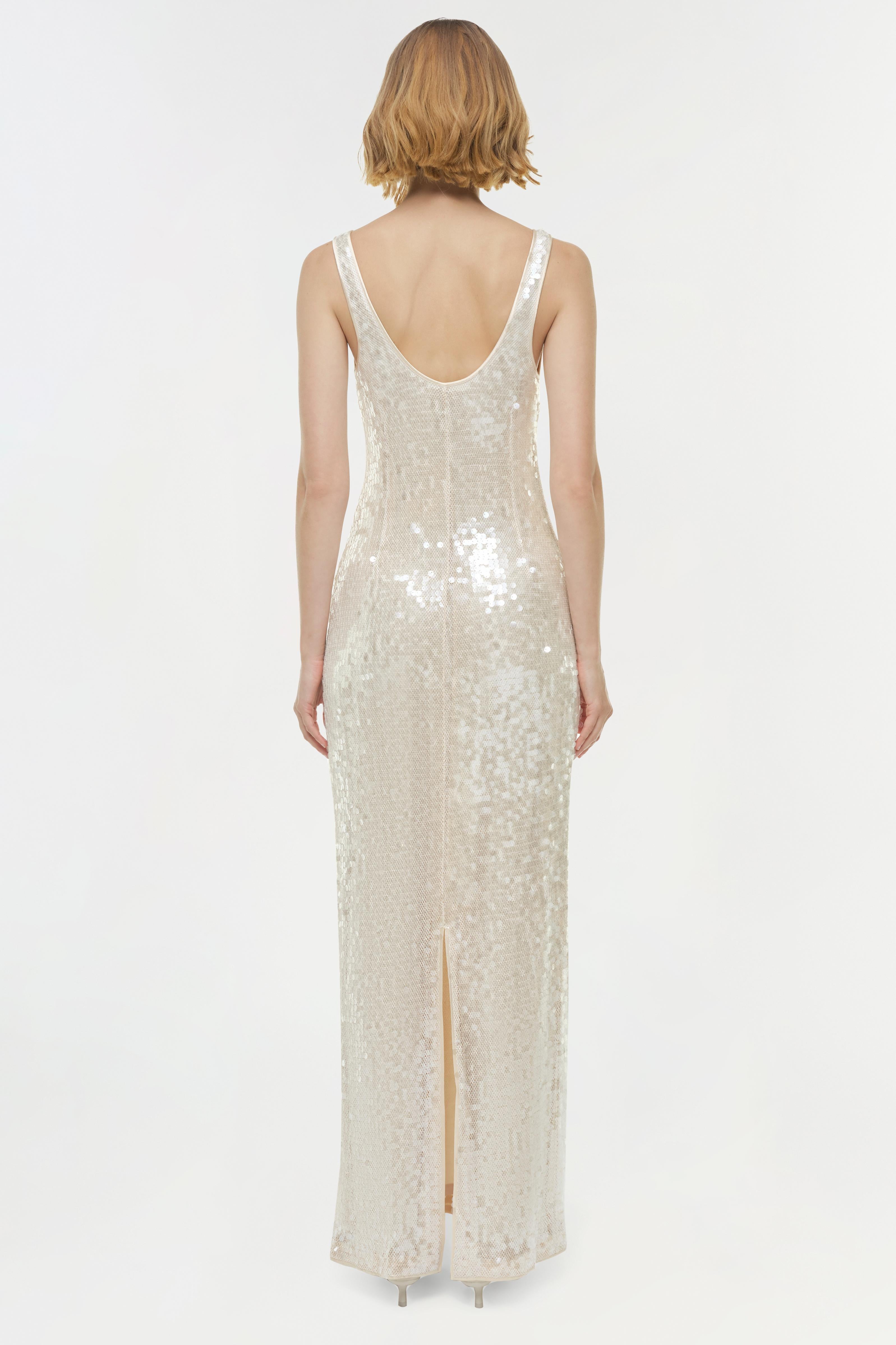 Simkhai Women's Bex Maxi Dress in Champagne, Sequin, Size 0 Simkhai Women's Bex Maxi Dress in Champagne, Sequin, Size 0