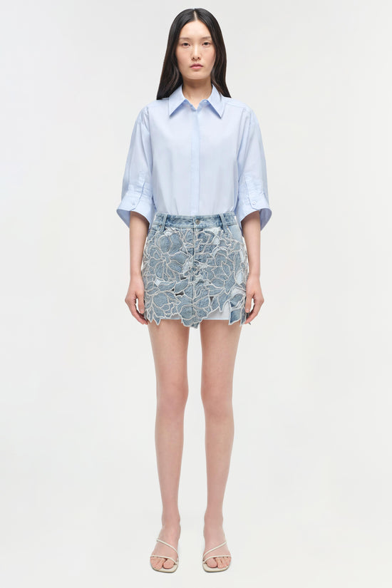 Winnie Floral Denim Mini Skirt