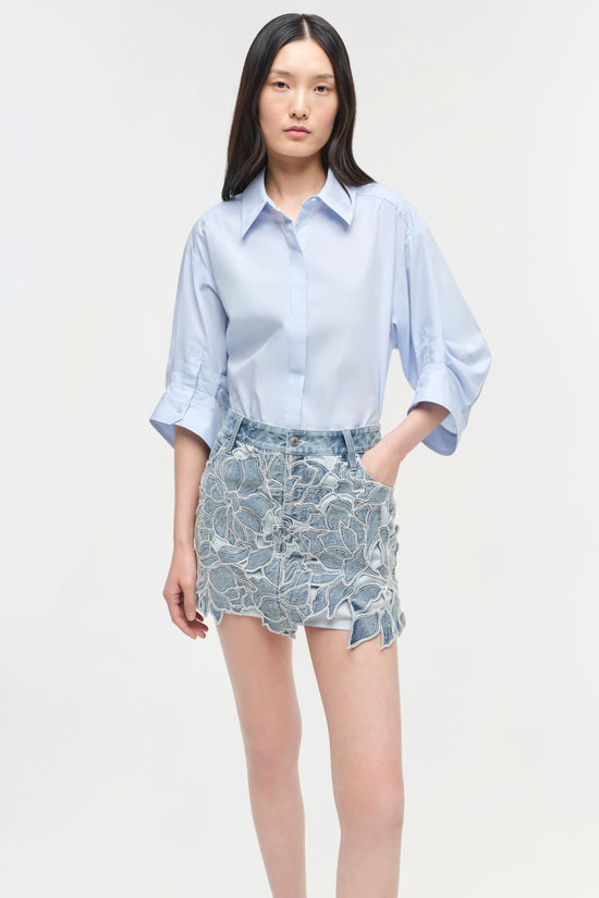 Winnie Floral Denim Mini Skirt