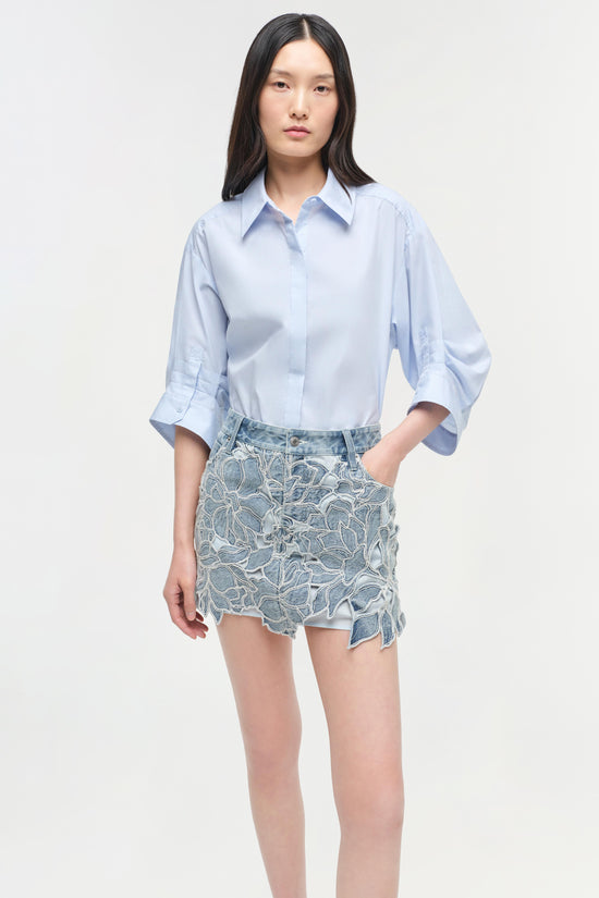 Winnie Floral Denim Mini Skirt