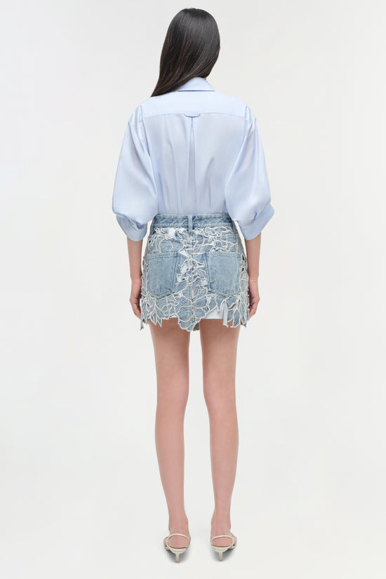 Winnie Floral Denim Mini Skirt