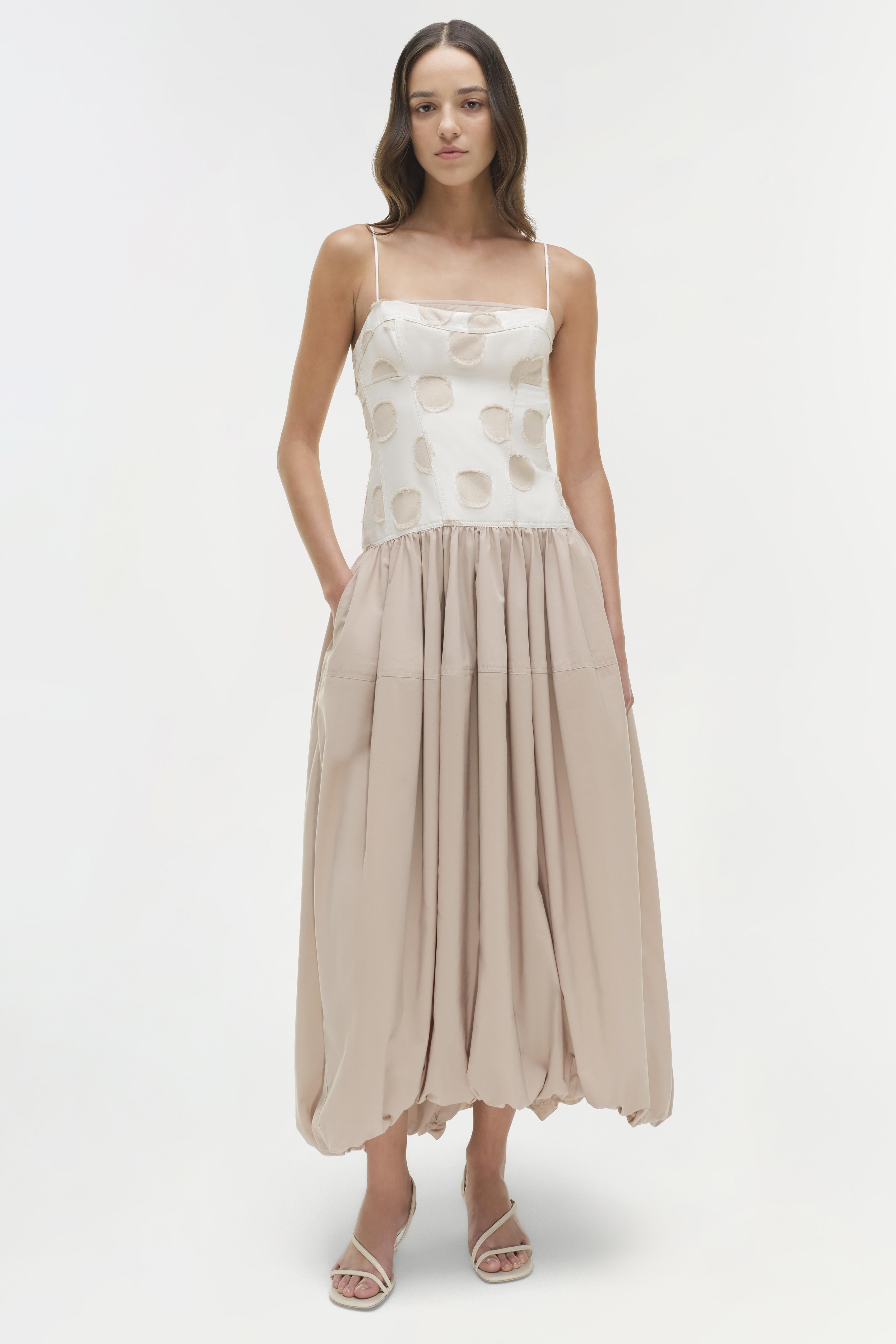 simkhai prisca peplum hem dress SIMKHAI Prisca Peplum Hem Dress by Jonathan Simkhai