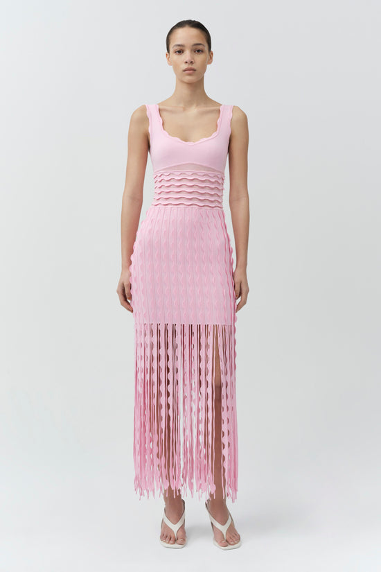 Brionne Scalloped Knit Midi Dress