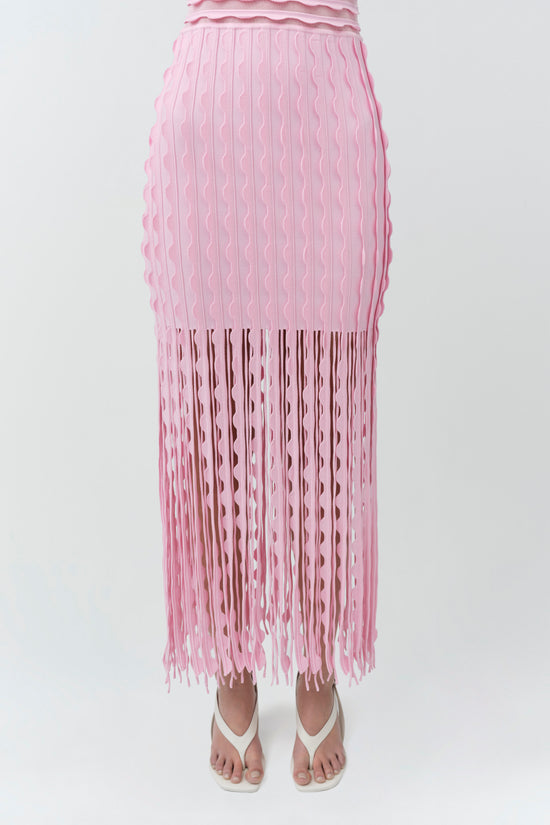 Brionne Scalloped Knit Midi Dress