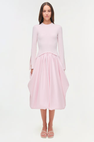 Kenlie Taffeta Knit Midi Dress