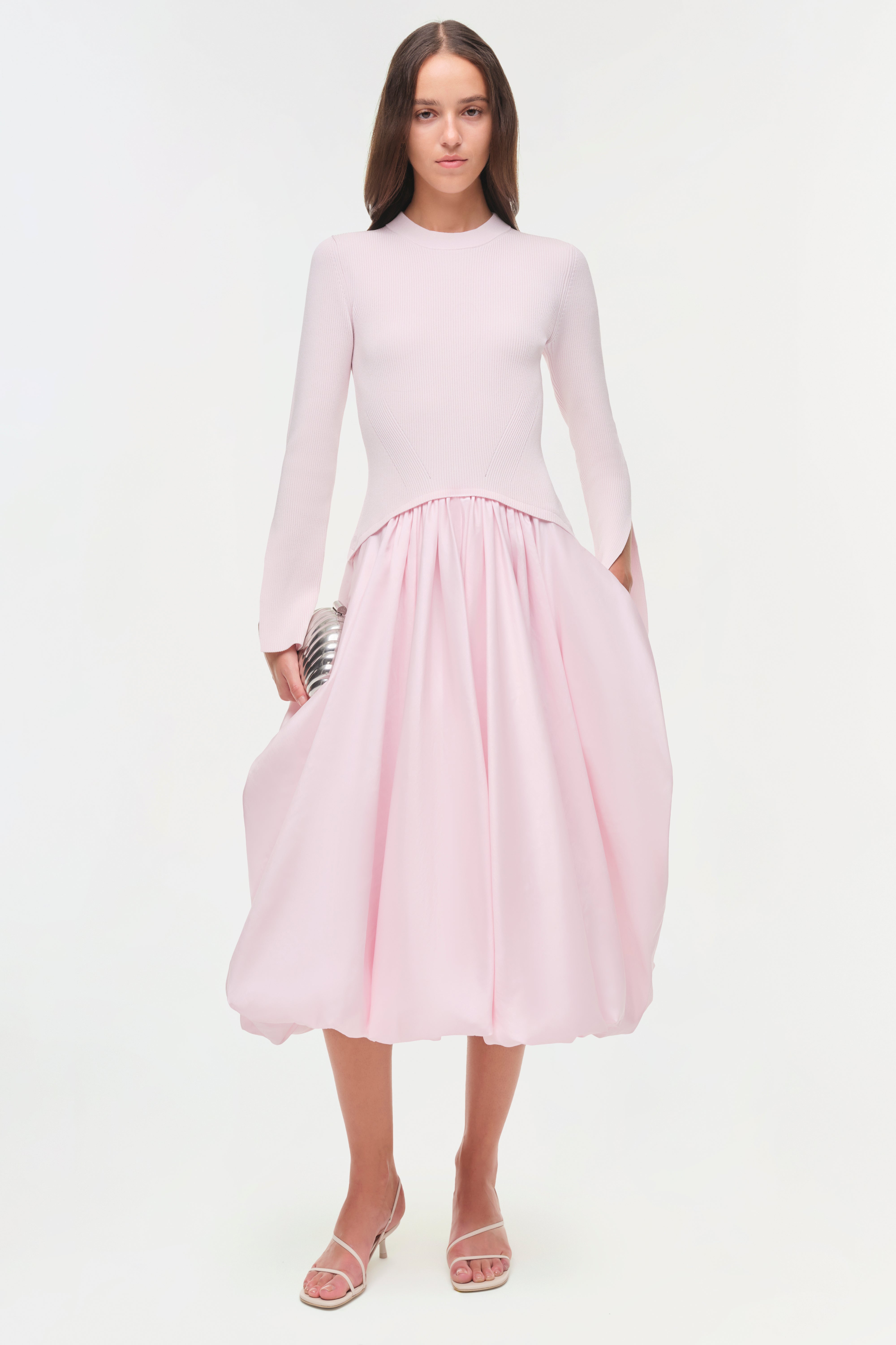 Kenlie Taffeta Knit Midi Dress SIMKHAI Kenlie Taffeta Knit Midi Dress SIMKHAI