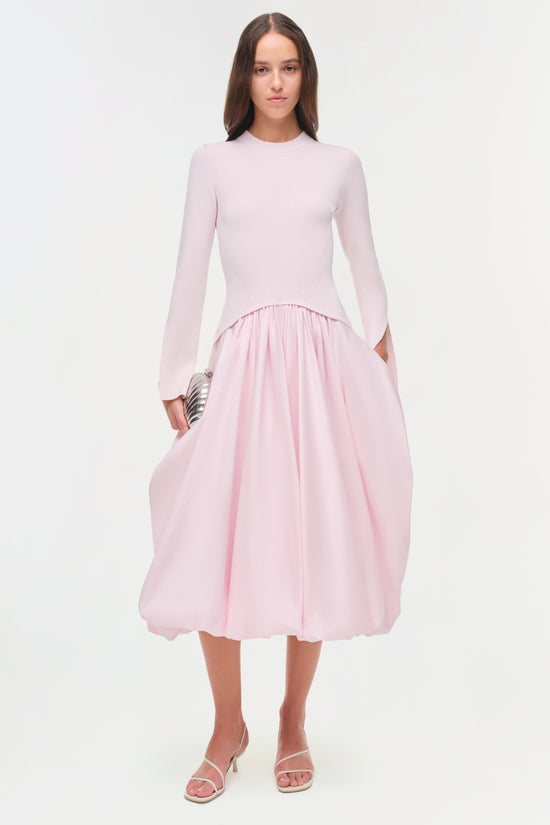 Kenlie Taffeta Knit Midi Dress