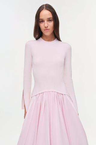 Kenlie Taffeta Knit Midi Dress
