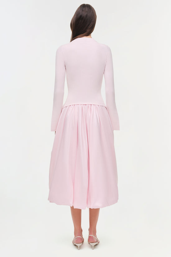 Kenlie Taffeta Knit Midi Dress