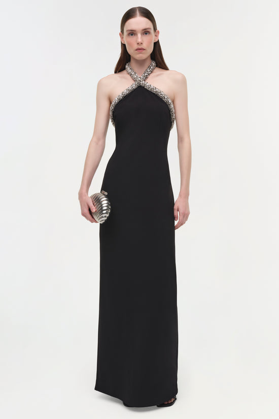 Dakota Embellished Halter Gown