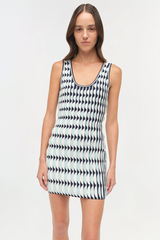 Lorien Scalloped Knit Mini Dress