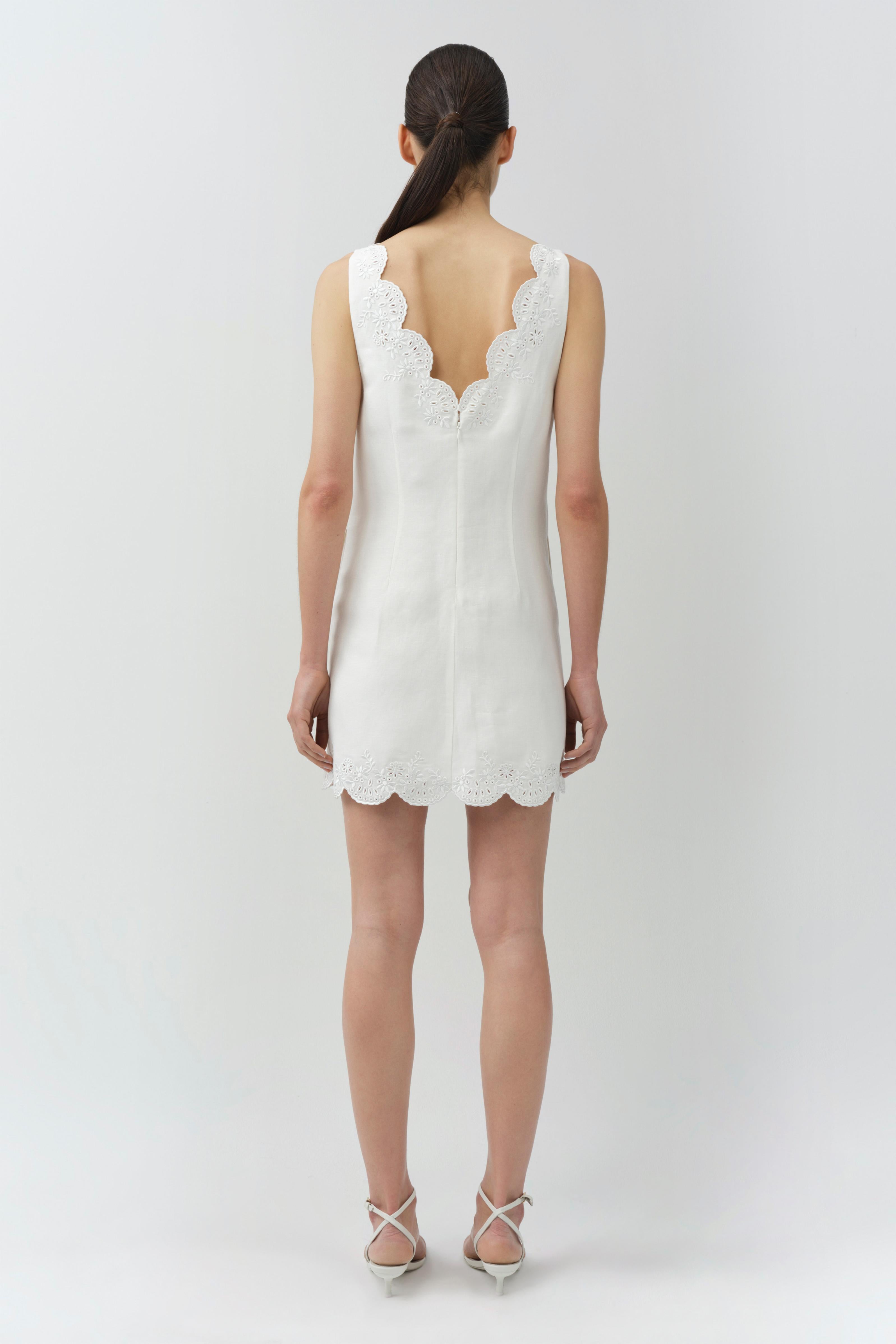 Edena Embroidered Linen Mini Dress SIMKHAI Edena Embroidered Linen Mini Dress SIMKHAI