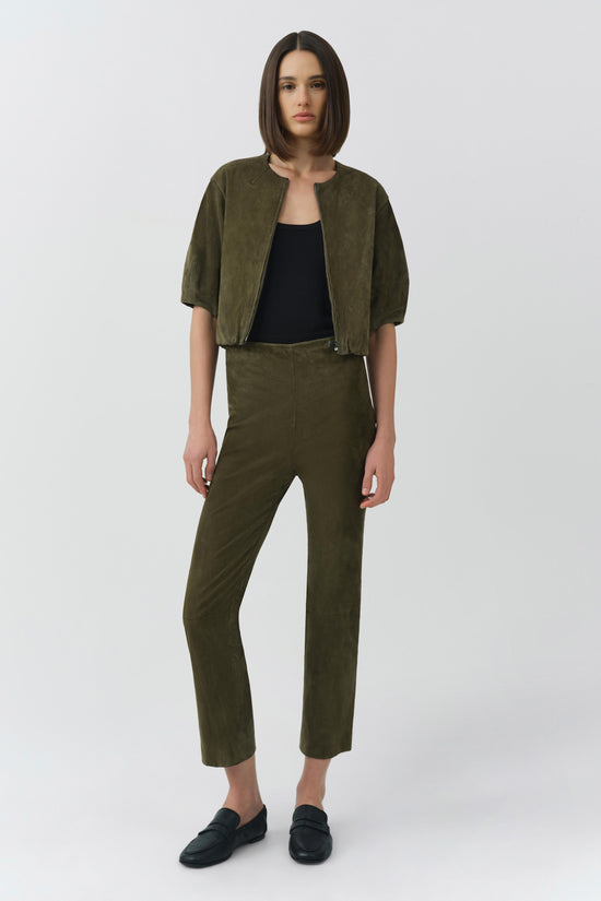 Austyn Short Sleeve Suede Jacket