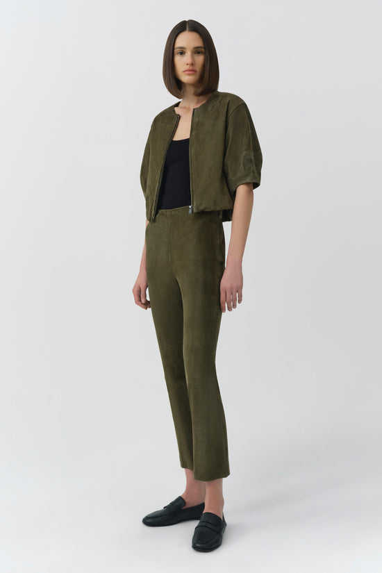 Veda Cropped Suede Pant