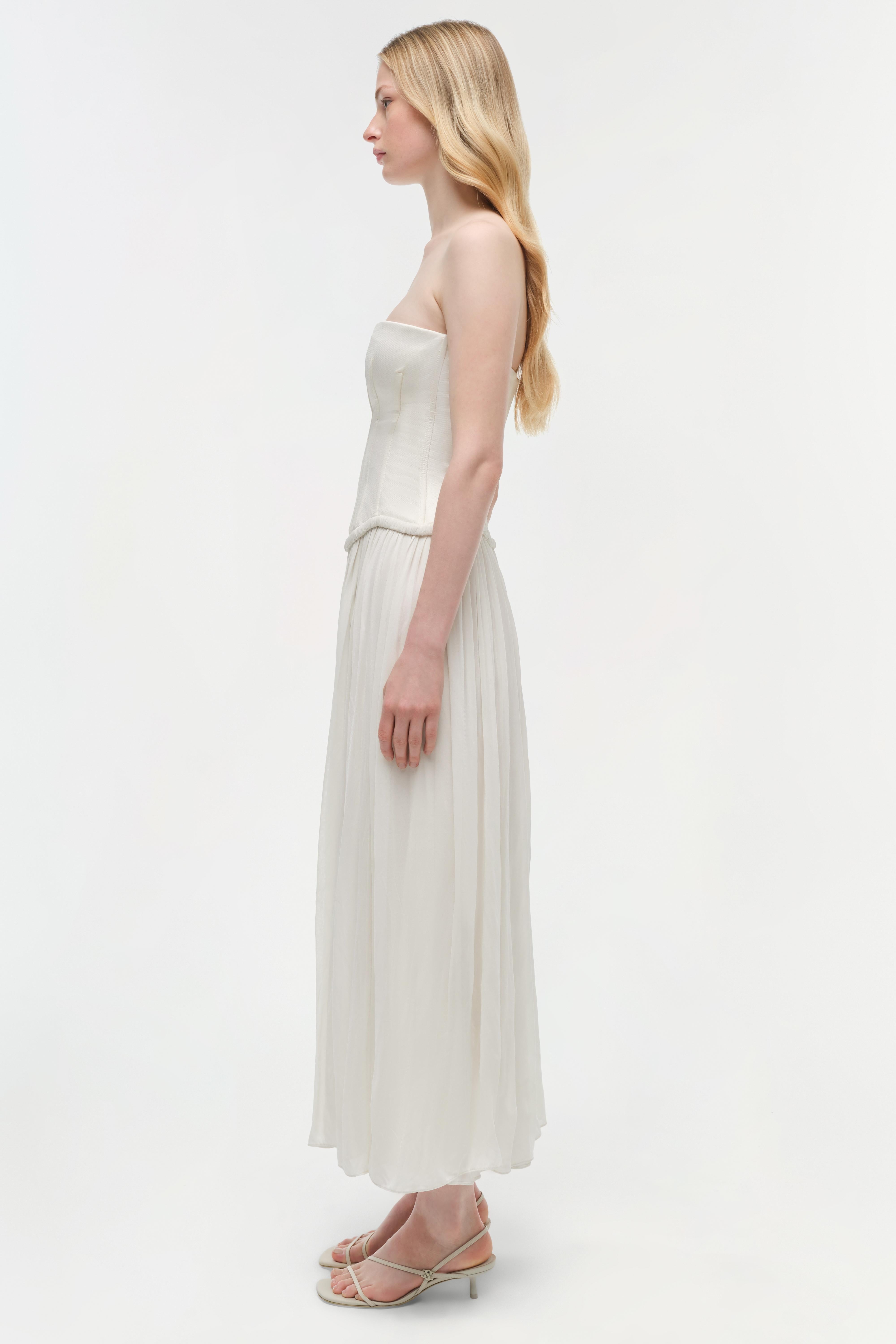 SIMKHAI Adalys Bustier Dress in Ivory - Size 10 SIMKHAI Adalys Bustier Dress in Ivory - Size 10
