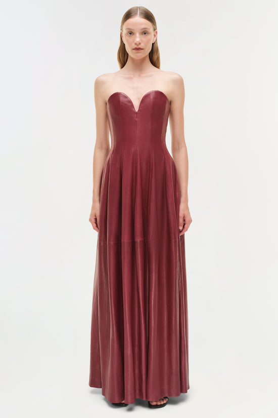 Carrington Leather Bustier Gown