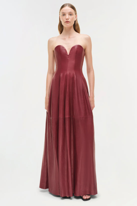 Carrington Leather Bustier Gown
