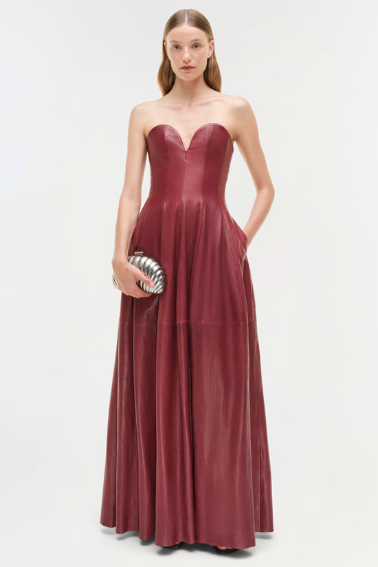 Carrington Leather Bustier Gown