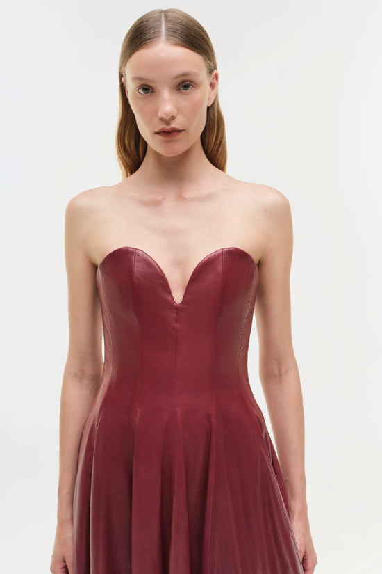 Carrington Leather Bustier Gown