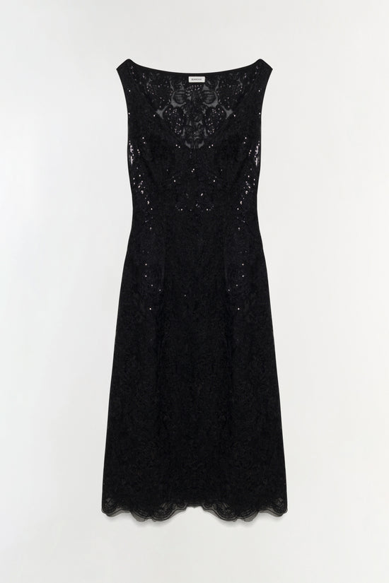 Delphine Sequin Lace Midi Dress