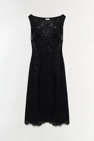 Delphine Sequin Lace Midi Dress
