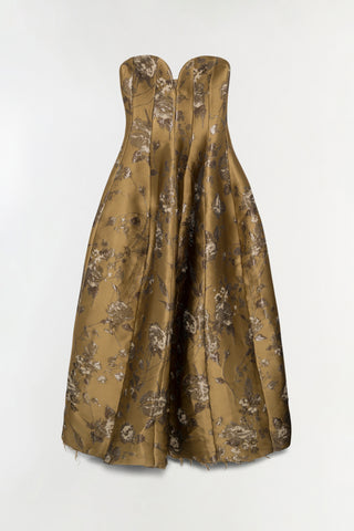 Elaria Jacquard Bustier Gown