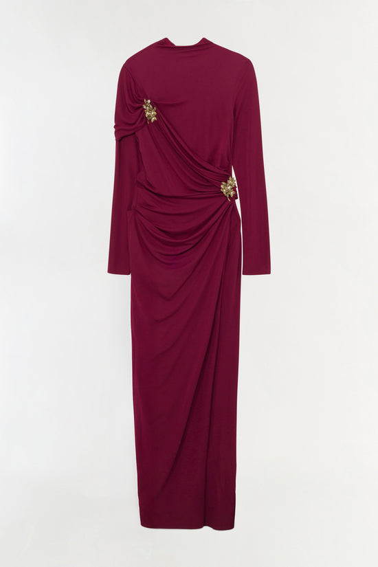 Izadora Embellished Jersey Midi Dress