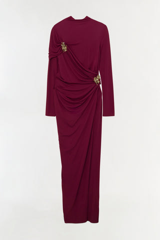 Izadora Embellished Jersey Midi Dress