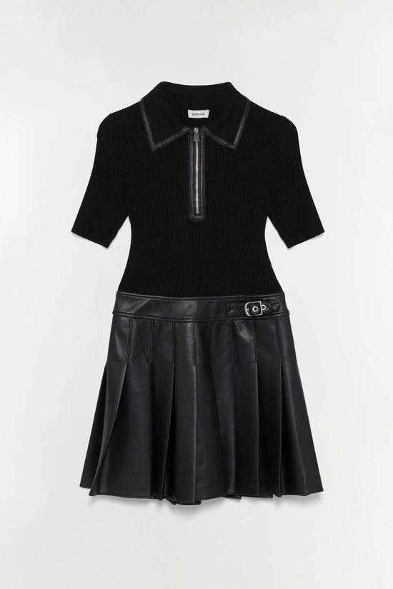 Linnie Knit Combo Mini Dress