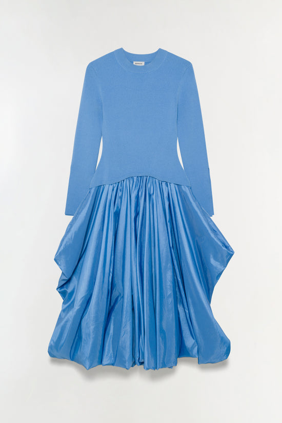 Kenlie Taffeta Knit Midi Dress