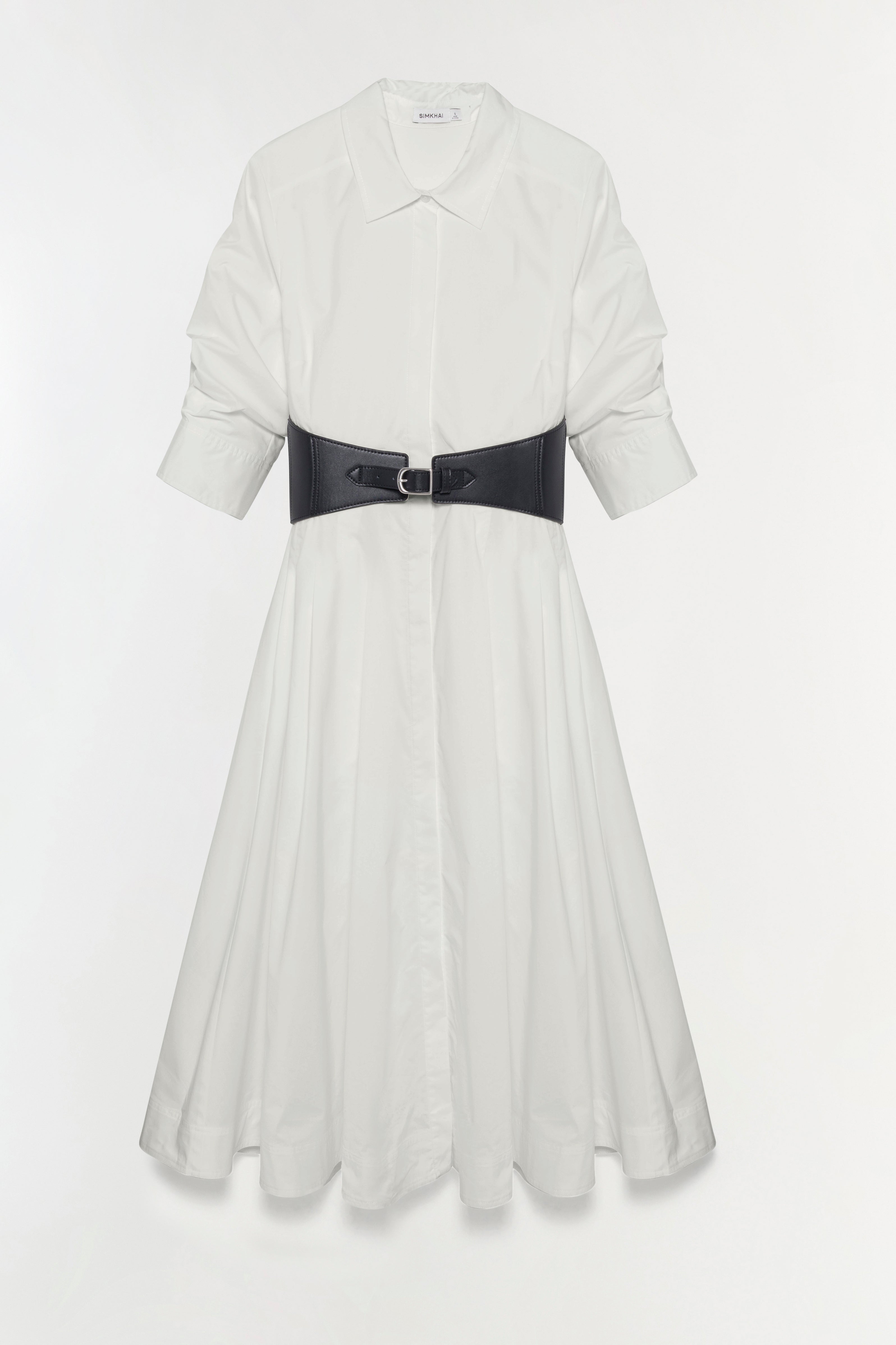 Olson Belted Cotton Midi Dress SIMKHAI Olson Belted Cotton Midi Dress SIMKHAI