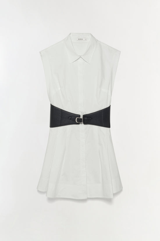 Adler Belted Cotton Mini Dress