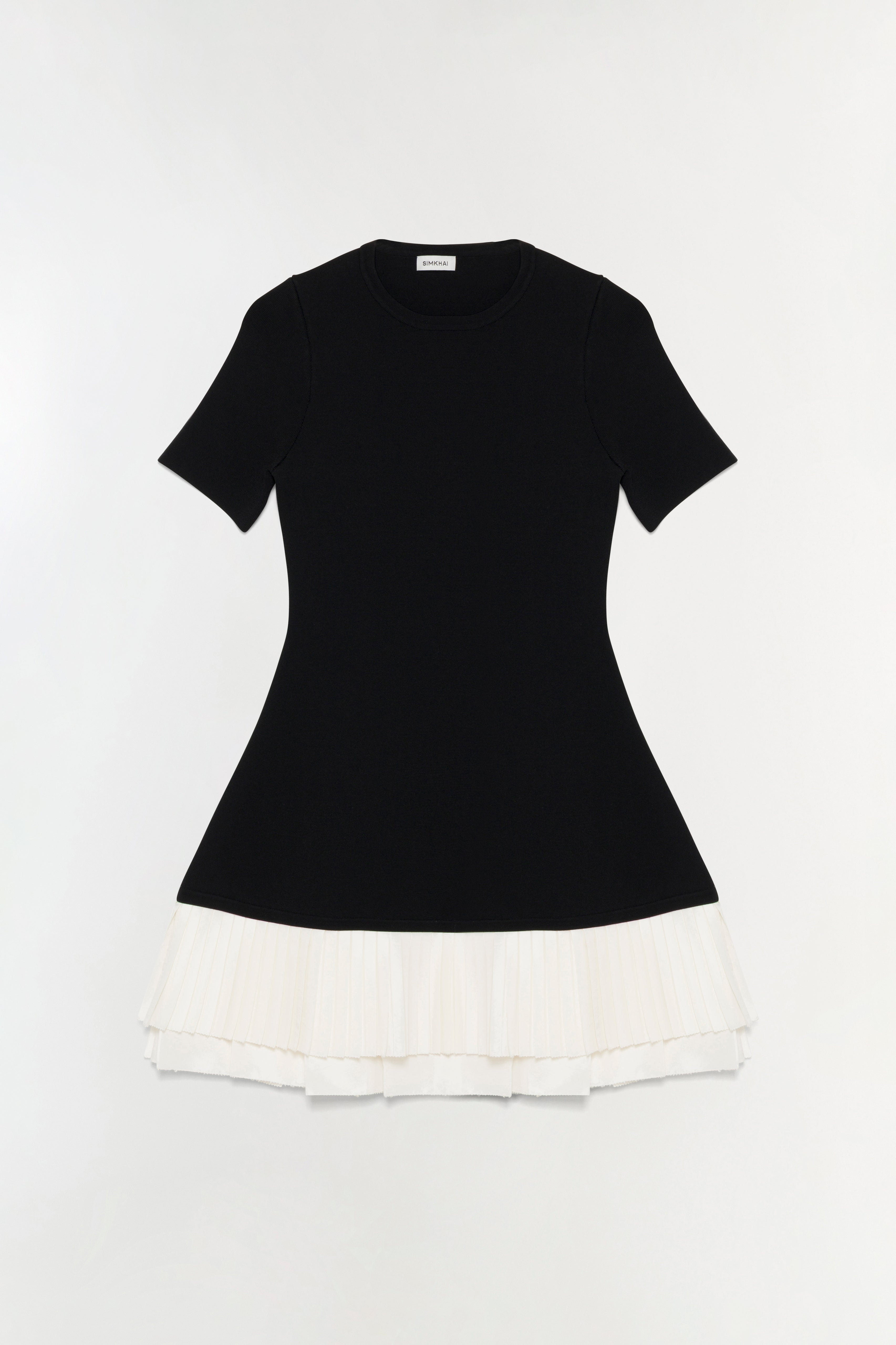 black and white knit midi dress English Factory