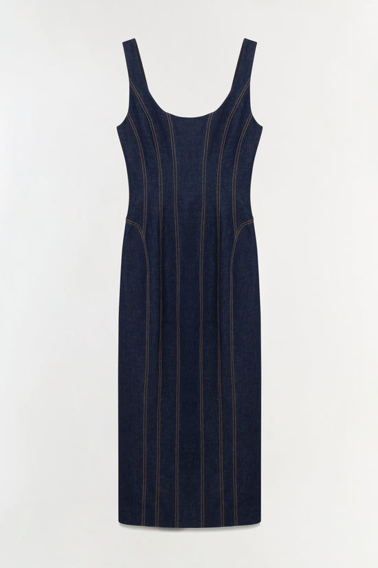 Hallie Denim Midi Dress