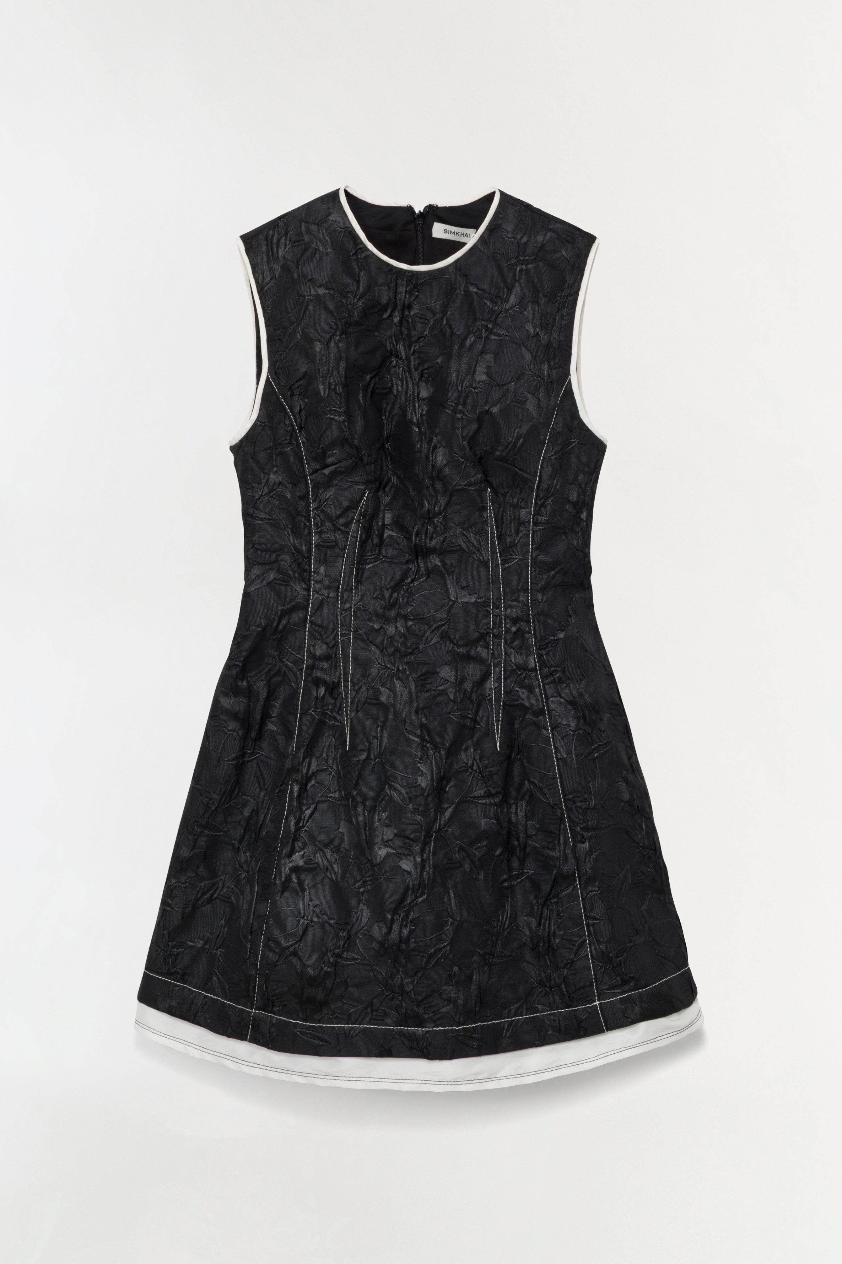 SIMKHAI Women's Audrina Jacquard Mini Dress in Black, Size 0 SIMKHAI Women's Audrina Jacquard Mini Dress in Black, Size 0