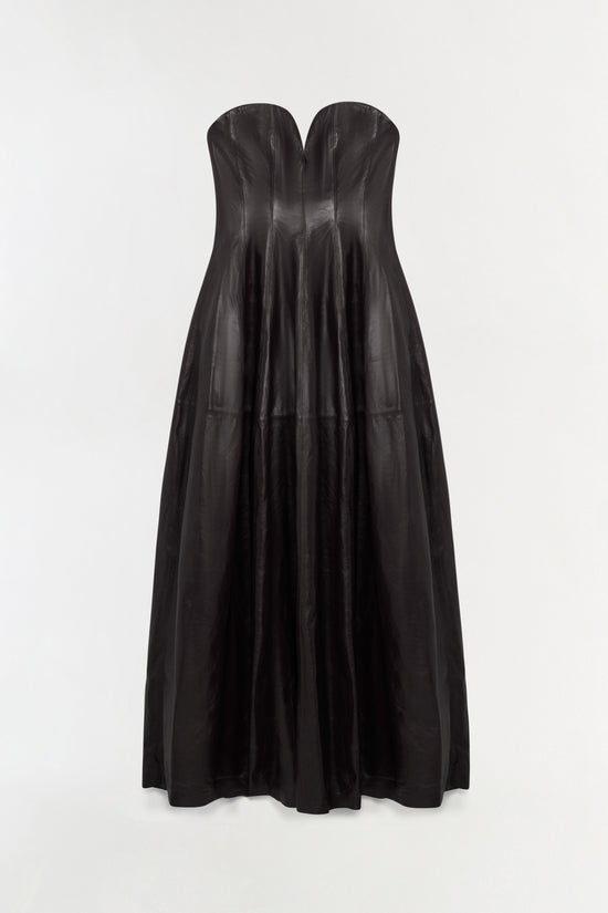 Carrington Leather Bustier Gown