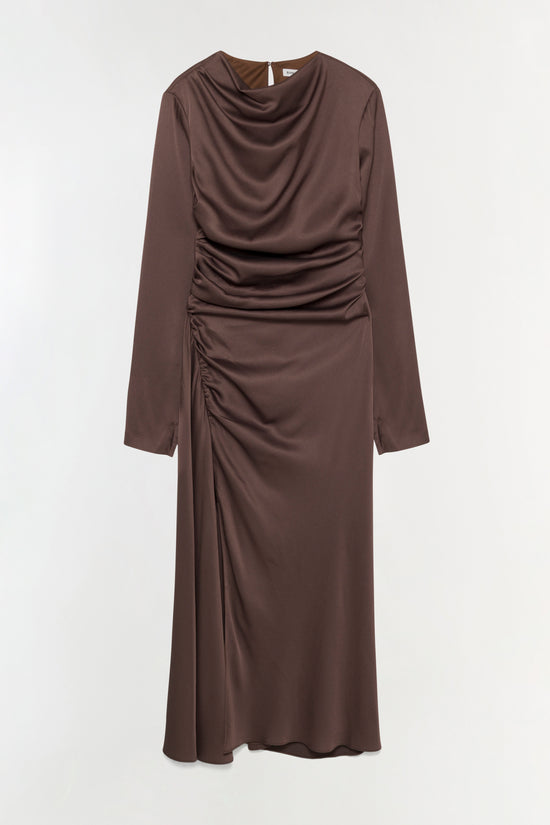 Ferrera Draped Jersey Midi Dress SIMKHAI Ferrera Draped Jersey Midi Dress SIMKHAI