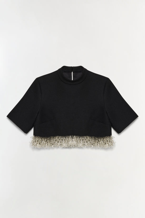 Jalen Embellished Cropped Top