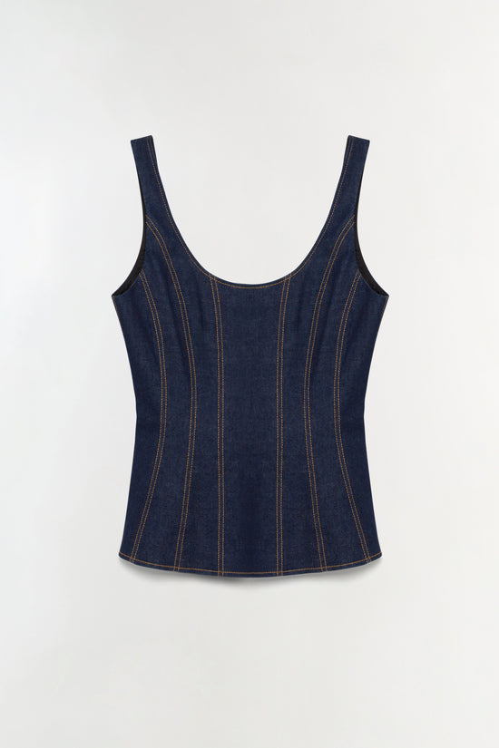 Lachlan Denim Bustier Top
