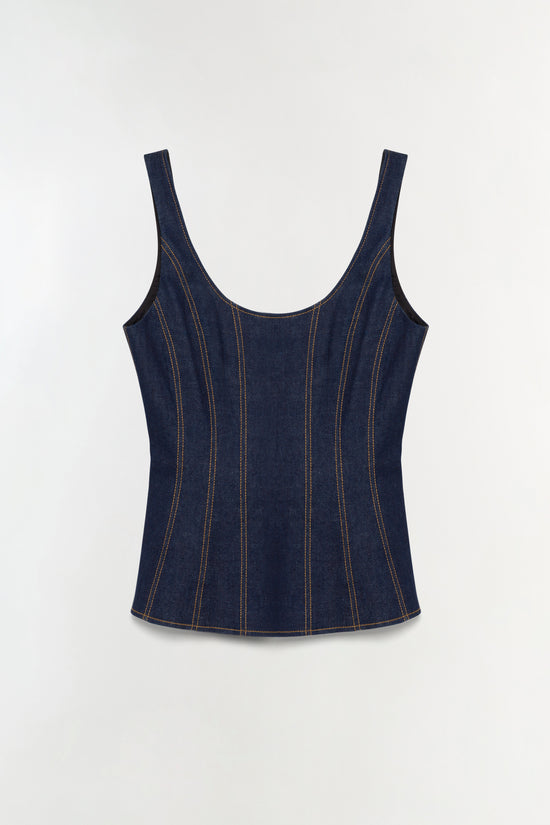 Lachlan Denim Bustier Top