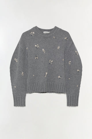 Coraline Embellished Knit Crewneck