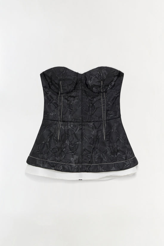 Zander Jacquard Bustier Top