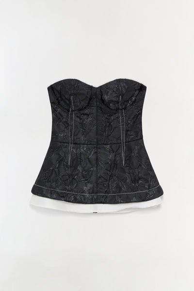 Zander Jacquard Bustier Top – SIMKHAI