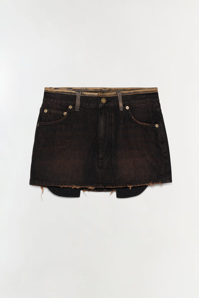 スカート Soor Ploom Molly Skirt in Black Denim Sally Denim Mini Skirt – SIMKHAI