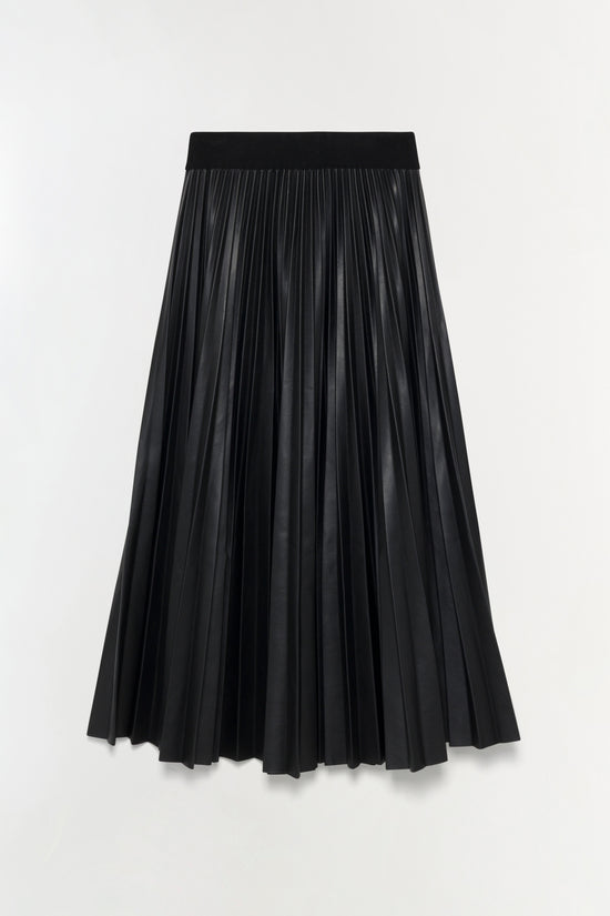 Kezia Vegan Leather Midi Skirt